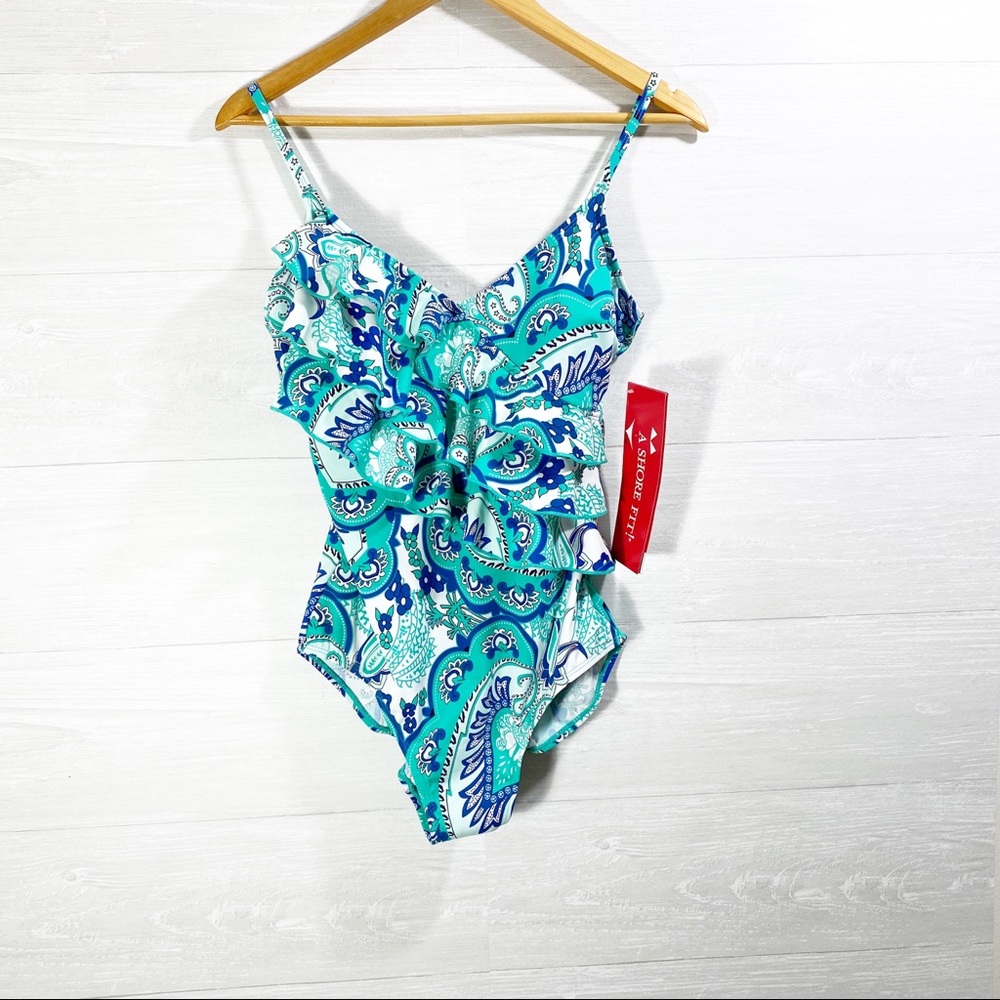 NWT A Shore Fit onepiece swimsuit Size 12